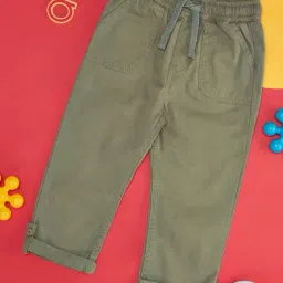 YU by Pantaloons Kids Olive Regular Fit Pants-picture-35