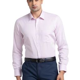 Raymond Red Cotton Contemporary Fit Texture Shirt-picture-9