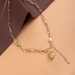 Jewelz Chain Necklace With Beautiful Stone Pendant for Girls & Women-34