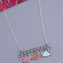 Voylla Women Silver-Plated & Enamelled Pendant-image-36
