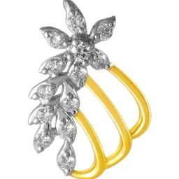 P.C. Chandra Jewellers 14KT (585) Yellow Gold and Diamond Pendant (Without Chain) for Women-image-63