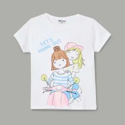 Fame Forever by Lifestyle Kids White Cotton Printed T-Shirt-image-64