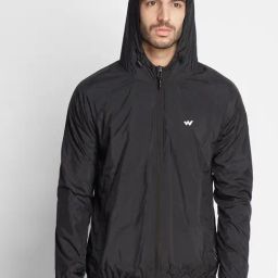 Wildcraft Black Regular Fit Hooded Jacket-image-8