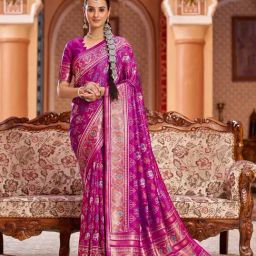 Elora Purple Woven Saree-image-42