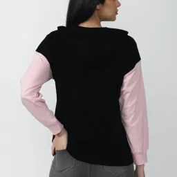 Van Heusen Multicolored Cotton Color-Block Pattern Sweatshirt image 2