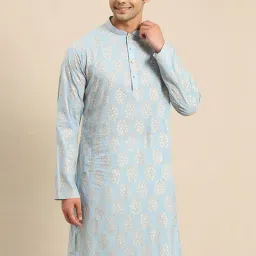 Kisah Blue Regular Fit Printed Kurta-image-41