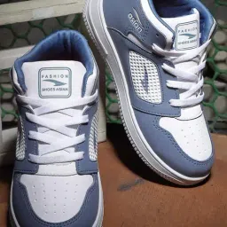 Asian Men's Blue & White Ankle High Sneakers-image-78