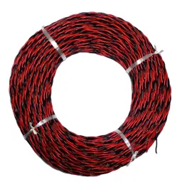 BALAJI Flexible Twisted Copper PVC Wire 0.25 Sq.mm Red and Black 2 Core-3