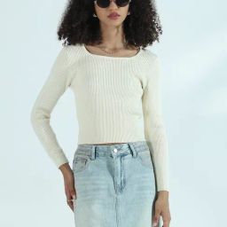 SHOWOFFFF Off White Regular Fit Top-image-20