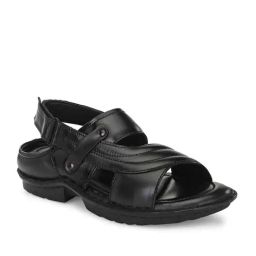 Eego Italy Men's Black Back Strap Sandals-image-91