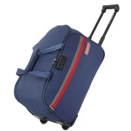 Lavie Sport Cabin Size 53 cms Victor Combi Anti-theft Wheel Duffle Bag (Navy)-3