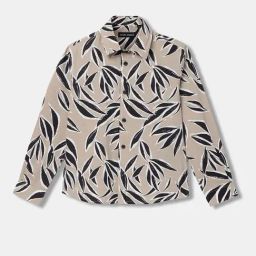 Antony Morato Kids Beige & Black Printed Full Sleeves Shirt-image-67