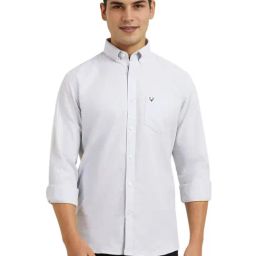 Allen Solly Grey Cotton Slim Fit Shirt-image-95
