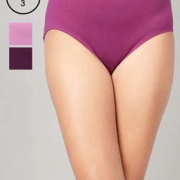 Clovia Purple Cotton Regular Fit Panties - Pack Of 3-image-78