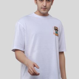 WILD ELEPHANT Men Graphic Printed Round Neck Cotton Oversized T-shirt-image-39