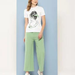 Aarika Green Nylon Solid Pants-image-8