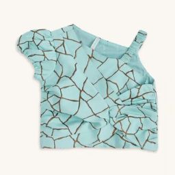 Pantaloons Junior Mint Green Cotton Printed Top-image-106