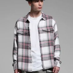 Jack & Jones White Cotton Loose fit Checks Shirts-image-43
