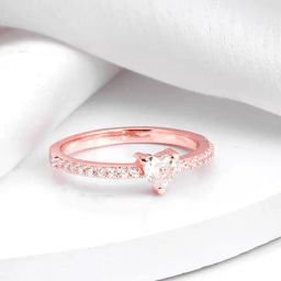 GIVA 925 Sterling Silver Rose Gold Ring for Women-image-25