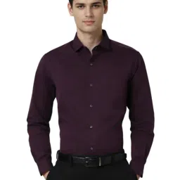 Peter England Purple Regular Fit Shirt-picture-16