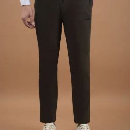 Cantabil Men's Solid Olive Green Solid Full Length Lower-image-27
