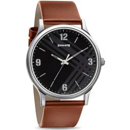 Sonata 77105SL02 Smart Plaid Analog Watch for Men-picture-31