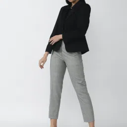 Van Heusen Grey Self Pattern Trousers image 4