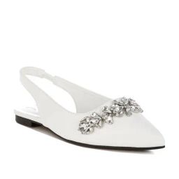 London Rag Women's White Sling Back Sandals-67