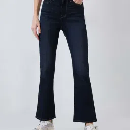 Spykar Dark Blue Flaired Fit Jeans-picture-9