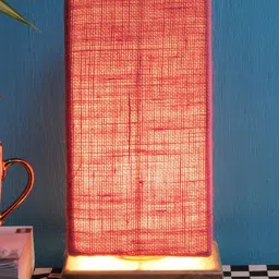 Devansh Pink Solid Traditional Column Lamp-45