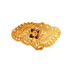 P.C. Chandra Jewellers 22k Gold Delightful Meenakari Cluster Ring for Women-picture-33