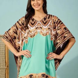 The Kaftan Company Multicolored Print Dress-37