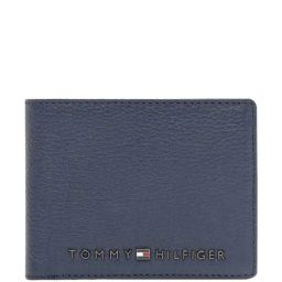 TOMMY HILFIGER Clova Navy Leather Casual Solid Bi-Fold Wallet For Men-image-47