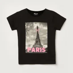 Fame Forever by Lifestyle Kids Black Cotton Printed Regular Fit T-Shirt-picture-36