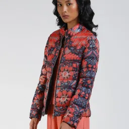 Label Ritu Kumar Multicolor Printed Jacket image 3