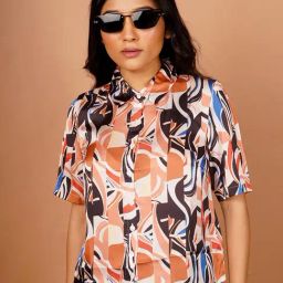 Zink London Multicolor Printed Shirt-image-4