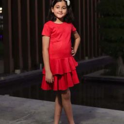 Piccolo Kids Red Regular Fit Dress-picture-17