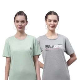 Vimal Jonney Mint & Light Grey Cotton Graphic Print T-Shirt (Pack Of 2)-image-41
