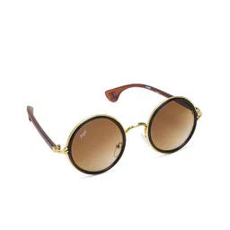 Floyd Unisex Brown Round Sunglasses With UV Protected Lens Z2109_BRN-image-30