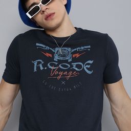 R Code by The Roadster Life Co Men Graphic Printed T-shirt-image-69