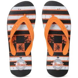 Paragon Men's Black & Orange Flip Flops-image-74