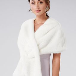 Forever New Women White Faux Fur Solid Stole-picture-26
