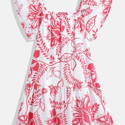 Mango Kids Girls Floral Printed A-Line Dress-image-42