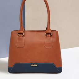 Fostelo Tan PU Structured Handheld Bag-51