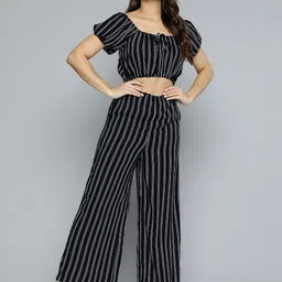 HERE&NOW Women Striped Cut-Out Jumpsuit-picture-15