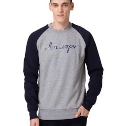 Allen cooper Grey & Navy Regular Fit Graphic Print Sweatshirt-picture-15