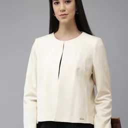 Van Heusen Solid Front-Open Formal Jacket-22