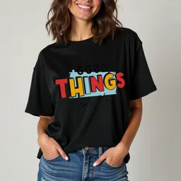 Moda Rapido Women Typography Printed T-shirt-picture-43