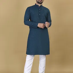 Leipzig Fashion Men Embroidered Sequinned Kurta-picture-15