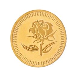 Sri Jagdamba Pearls Rose 24k (999) 1gm Gold Coin-image-13